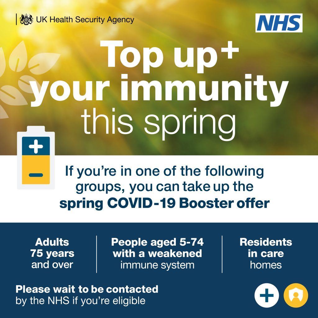 Srping 2024 COVID booster vaccination poster